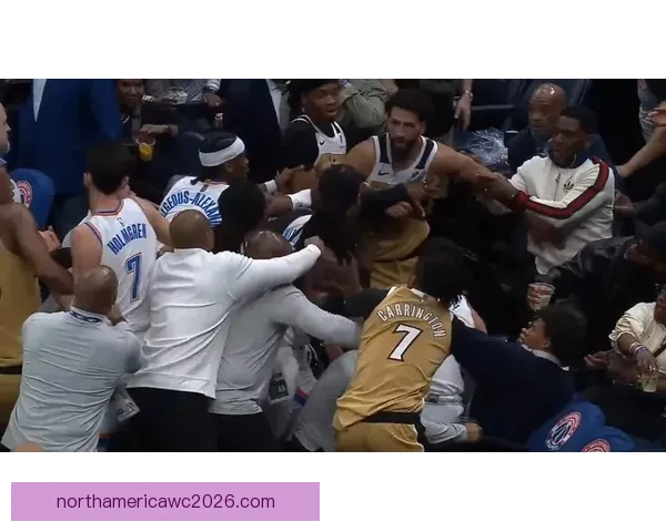 雷霆奇才爆发大规模冲突四人被逐米切尔出面调解局势